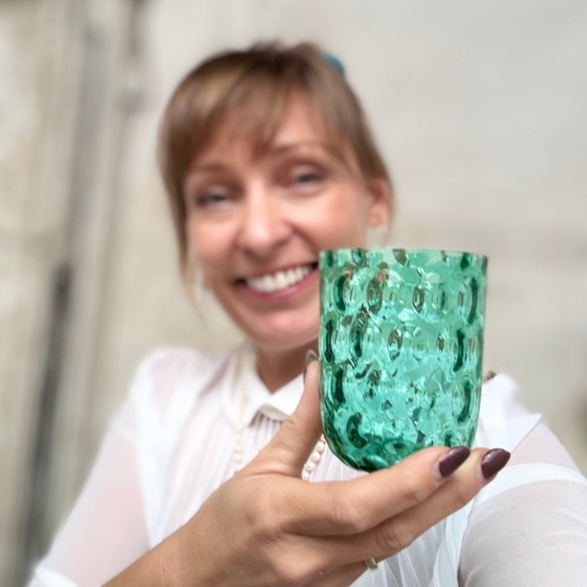 Kodanska Danish Summer Glas Big Drops Water Glass Forest Moss