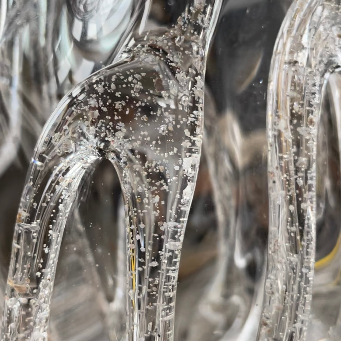 Kodanska Faith Vase 01 Art Vase Clear W/Sand Art Denmark