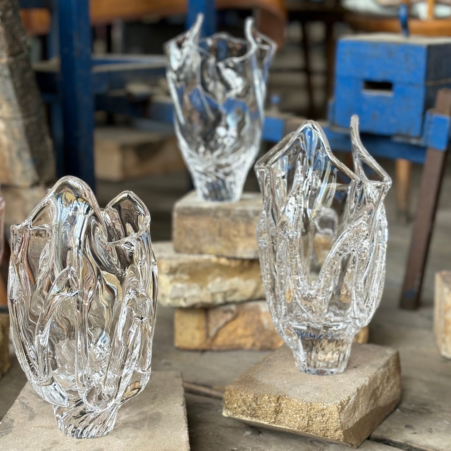 Kodanska Faith Vase 01 Art Vase Clear W/Sand Art Denmark