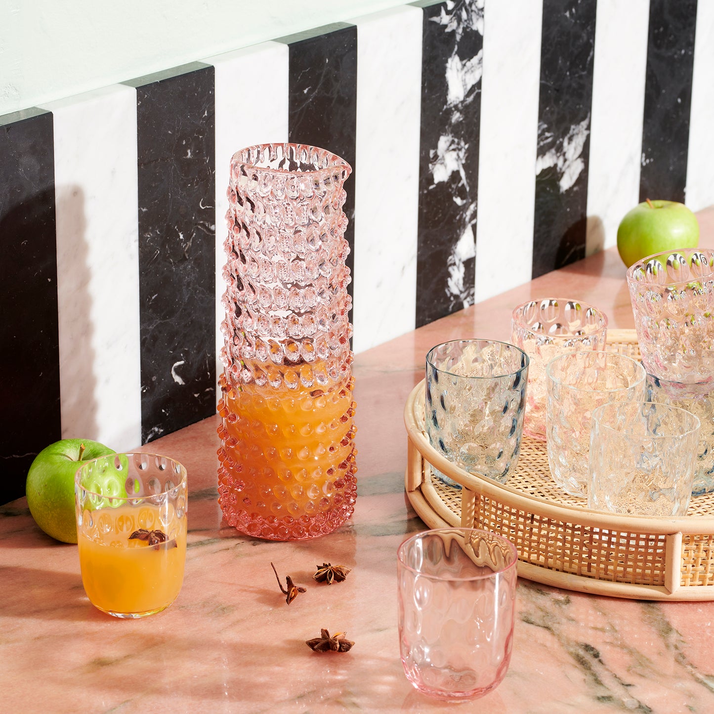 Kodanska Danish Summer Karaffel Carafe / Vase Pink