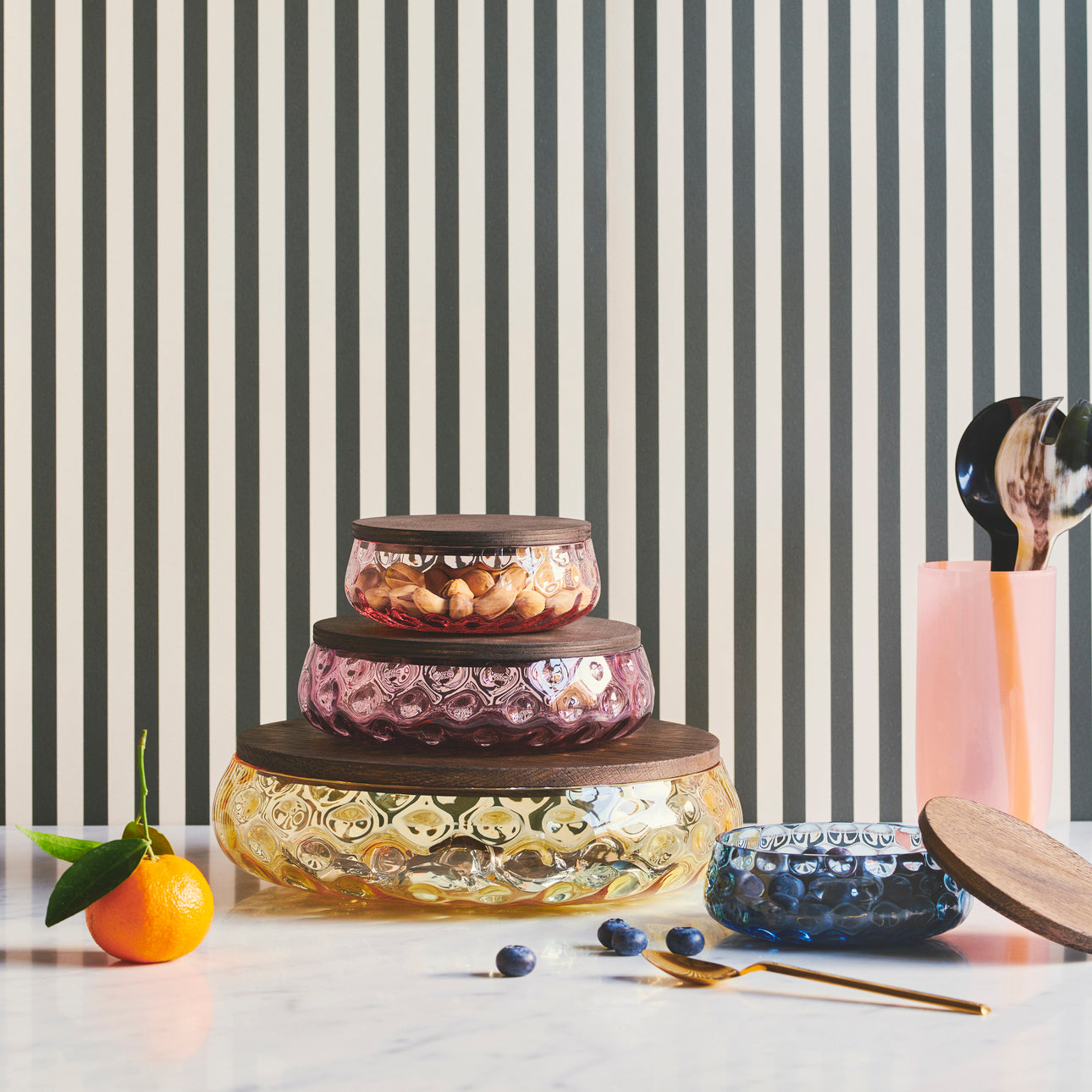 Kodanska Danish Summer Bowl Lid Medium Lid Dark Stained Oak