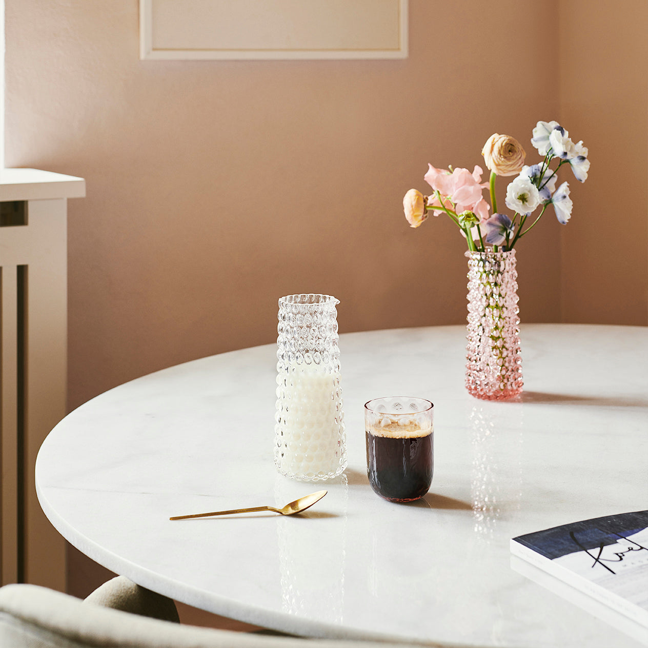 Kodanska Danish Summer Mælkekande Milk Pitcher / Vase Clear