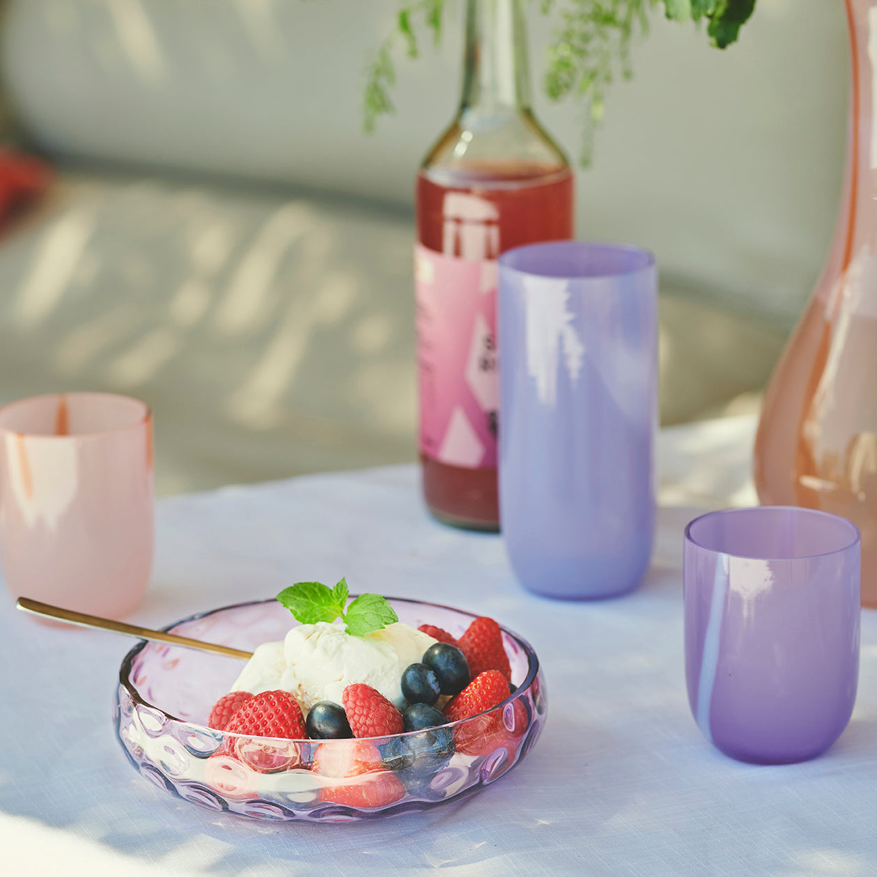 Kodanska Danish Summer Skål Large Bowl Purple