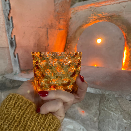 Kodanska Danish Summer Skål 01 Big Drops Bowl Amber