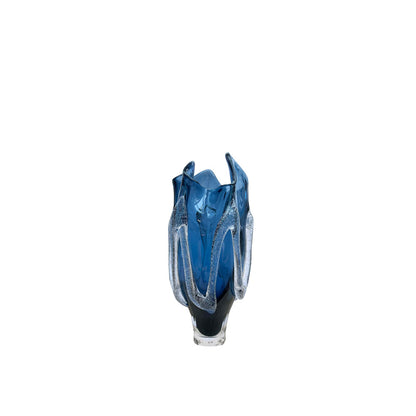 Kodanska Faith Vase 01 Art Vase Blue Smoke w. Sand Art Denmark