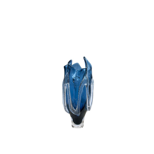 Kodanska Faith Vase 01 Art Vase Blue Smoke w. Sand Art Denmark