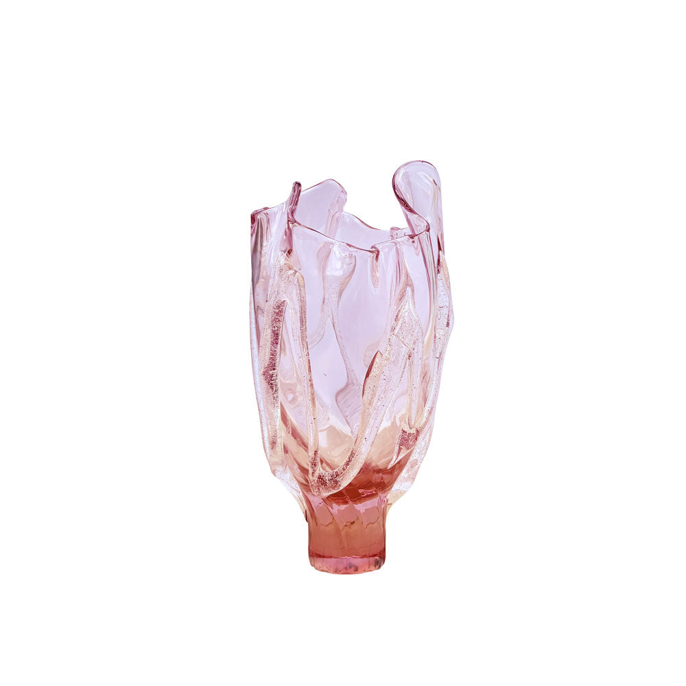 Kodanska Faith Vase 02 Art, 35cm Vase Pink W/Sand Art Denmark