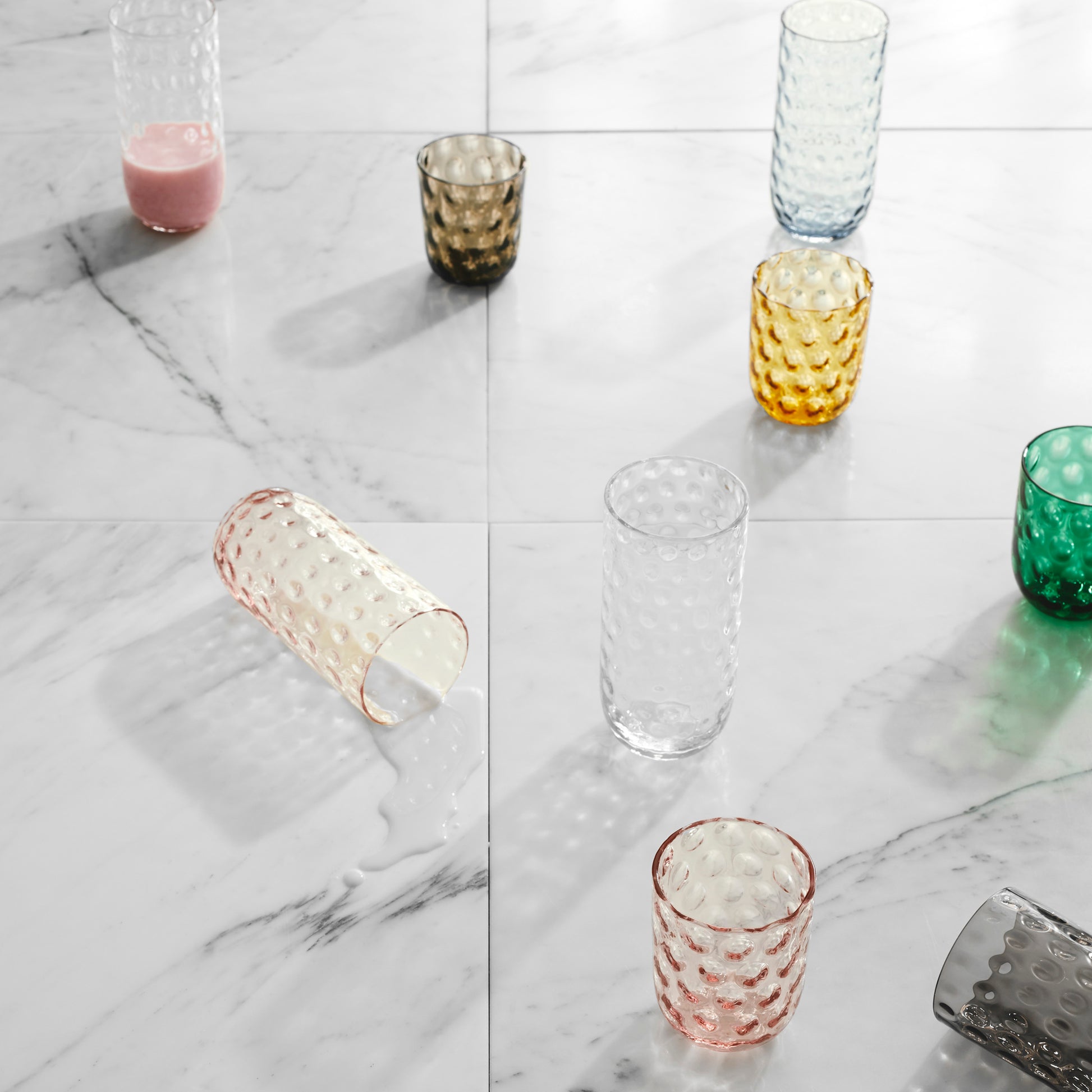 Kodanska Danish Summer Glas Big Drops Water Glass Clear