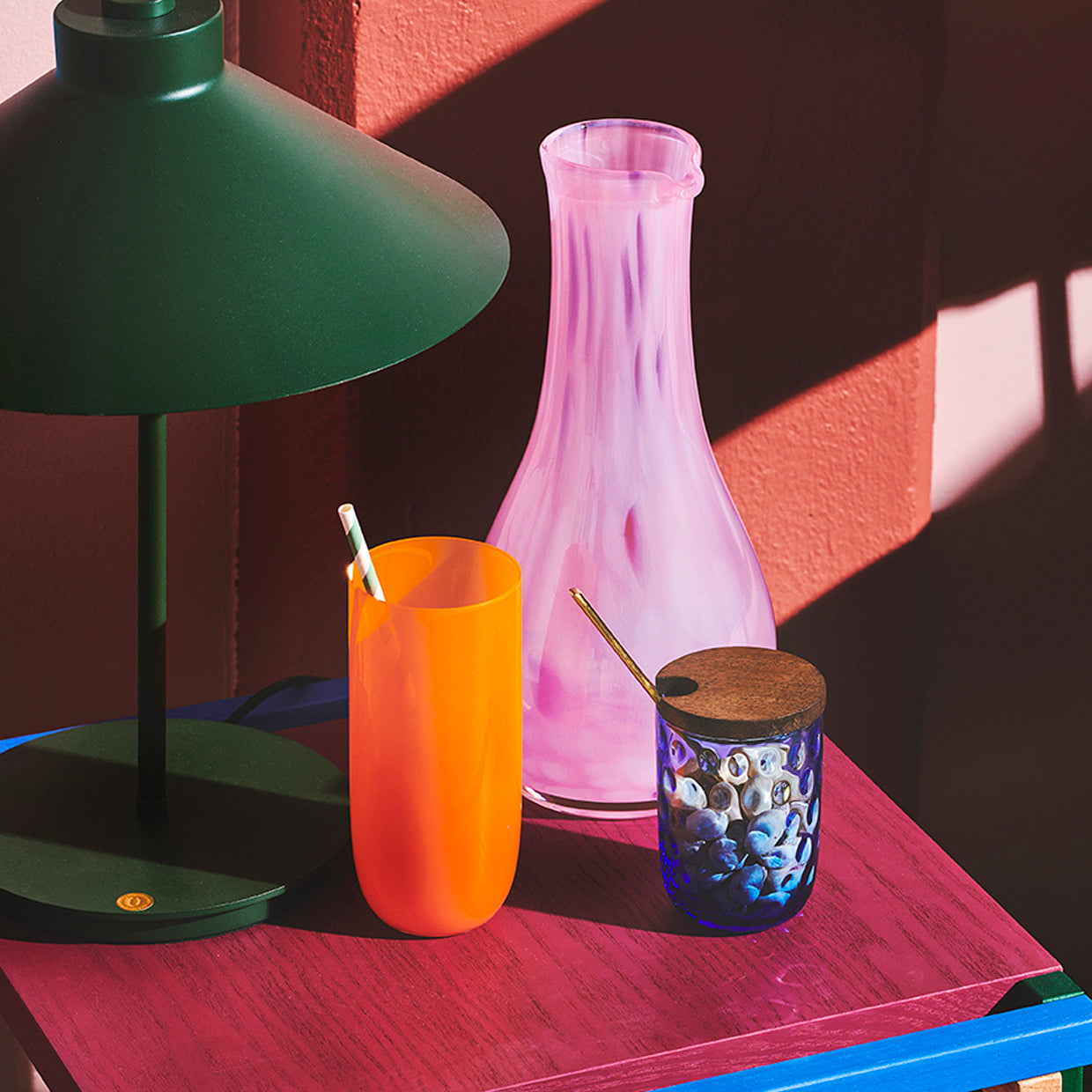 Kodanska Flow Karaffel Carafe / Vase Multicolour Pink