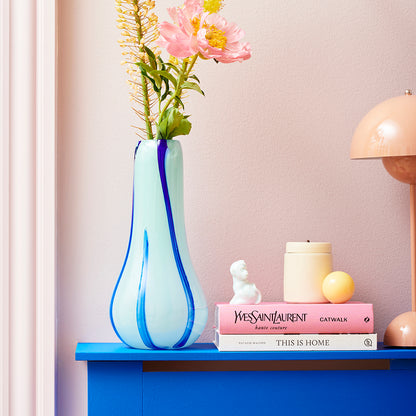 Kodanska Flow Vase Vase Light Blue W. Stripes