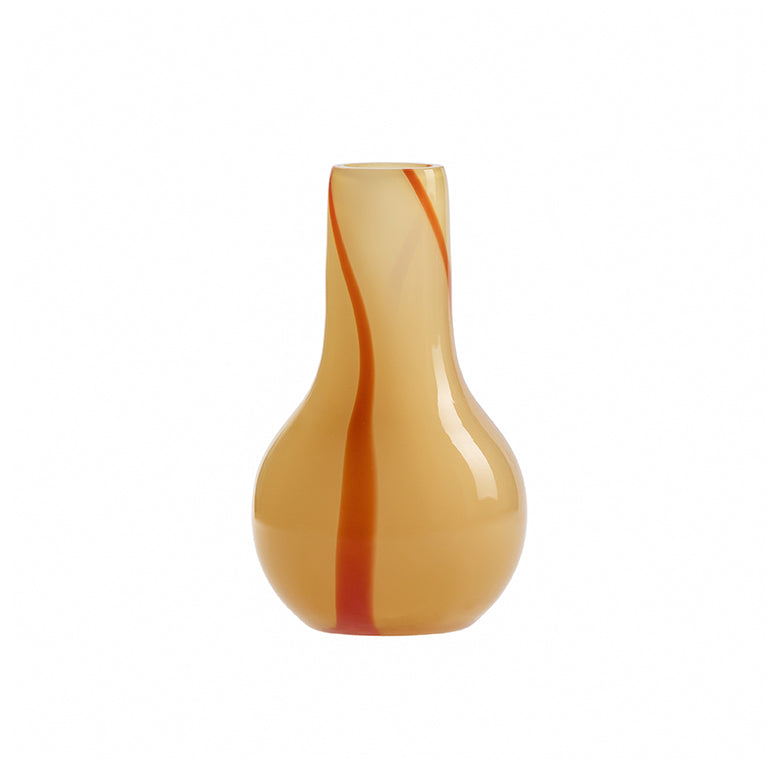 Kodanska Flow Vase Mini Vase Beige w. Red Stripes